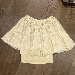Anthropologie crochet boho top sz M